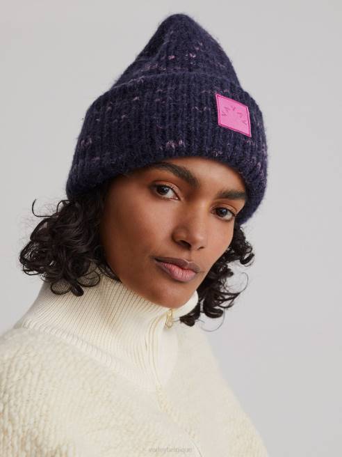 femmes bonnet dale Varley 8R2T517 bleu marine/super rose accessoires
