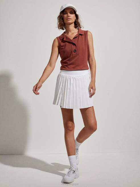 femmes jupe-short kalmia à taille mi-haute Varley 8R2T354 blanc vêtements