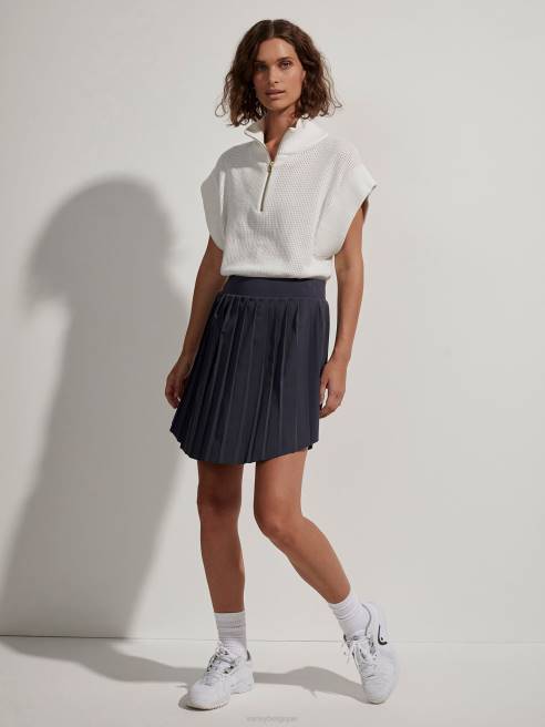 femmes jupe-short newman à taille haute Varley 8R2T357 bleu ardoise vêtements