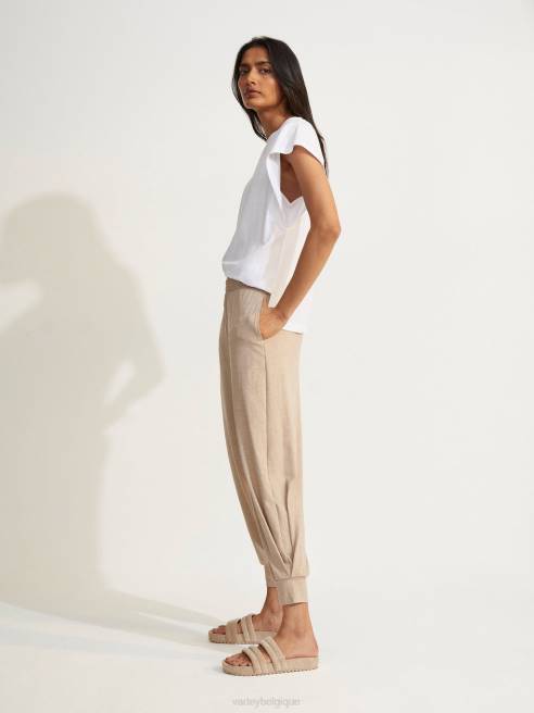 femmes pantalons de survêtement custer Varley 8R2T400 taupe chiné vêtements