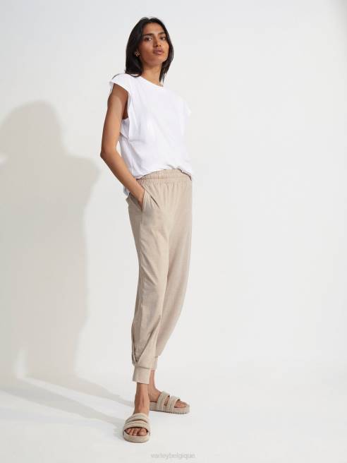 femmes pantalons de survêtement custer Varley 8R2T400 taupe chiné vêtements