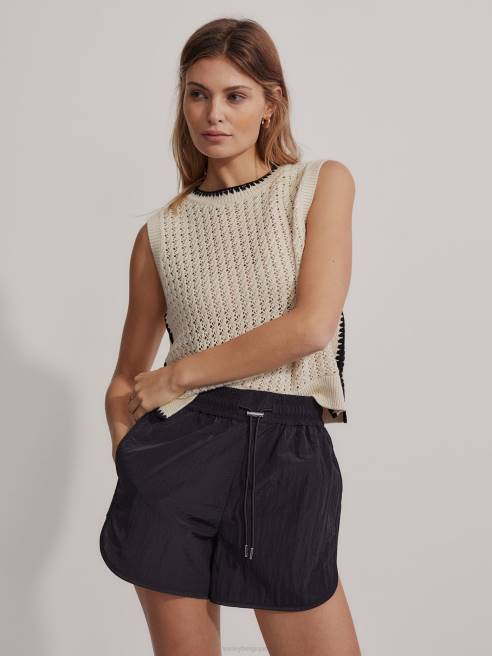 femmes short taille haute harmon 4" Varley 8R2T254 noir vêtements