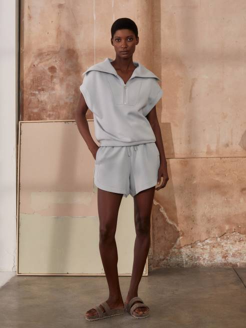 femmes short taille haute keely Varley 8R2T302 bleu perle vêtements