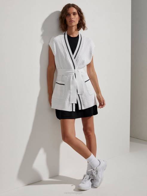 femmes cardigan long noma Varley 8R2T143 blanc vêtements