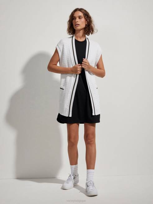 femmes cardigan long noma Varley 8R2T143 blanc vêtements