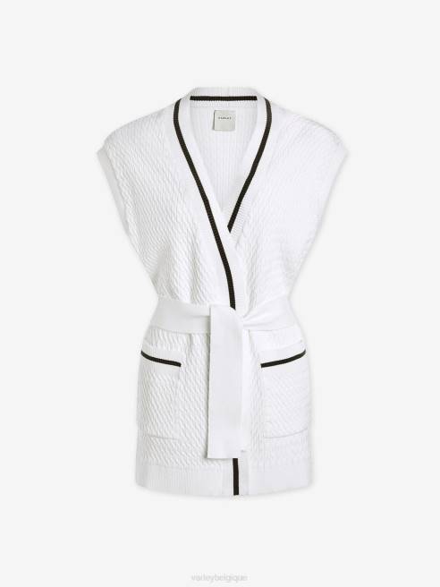 femmes cardigan long noma Varley 8R2T143 blanc vêtements