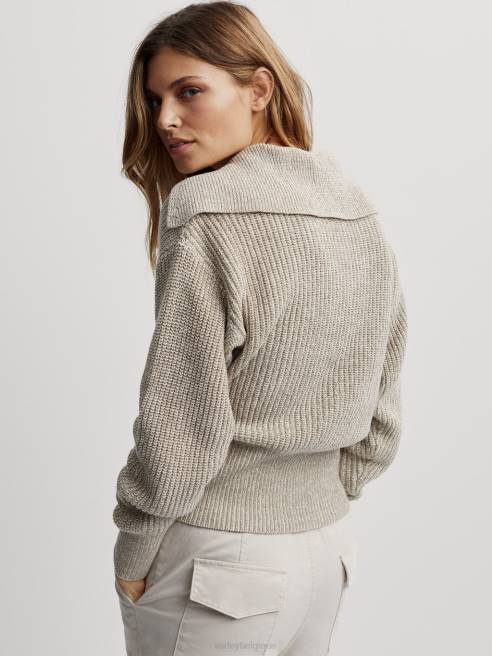 femmes polo en maille audrey Varley 8R2T197 tache de sable d'olive vêtements