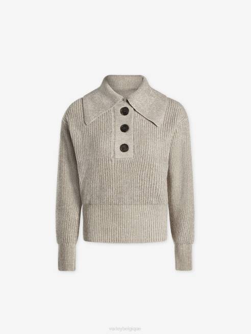 femmes polo en maille audrey Varley 8R2T197 tache de sable d'olive vêtements