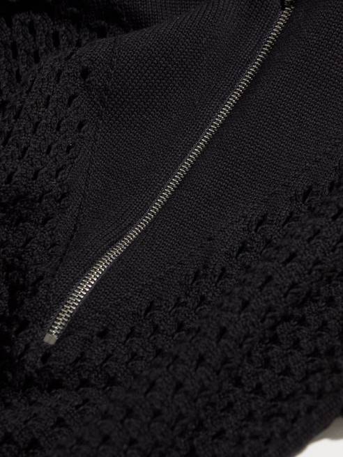 femmes polo en maille carrée teagan Varley 8R2T70 noir vêtements