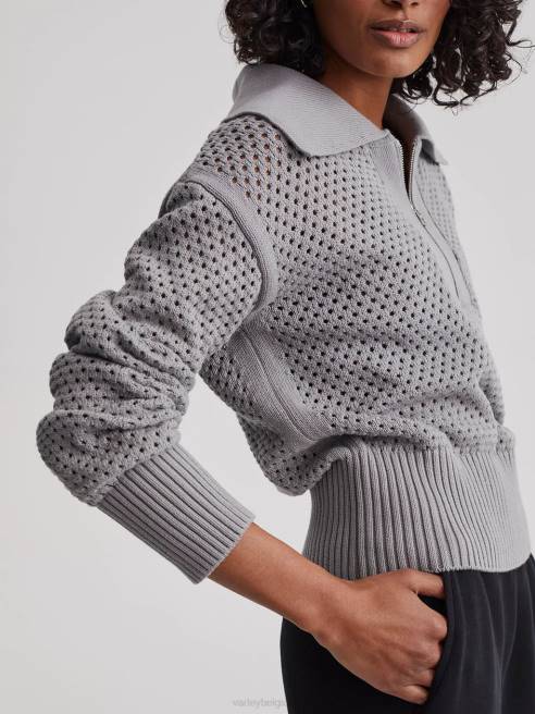 femmes polo en maille de lys Varley 8R2T151 gris griffon vêtements