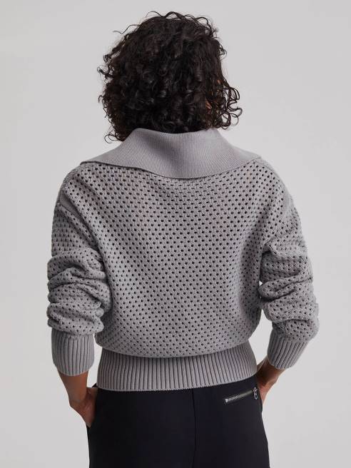 femmes polo en maille de lys Varley 8R2T151 gris griffon vêtements