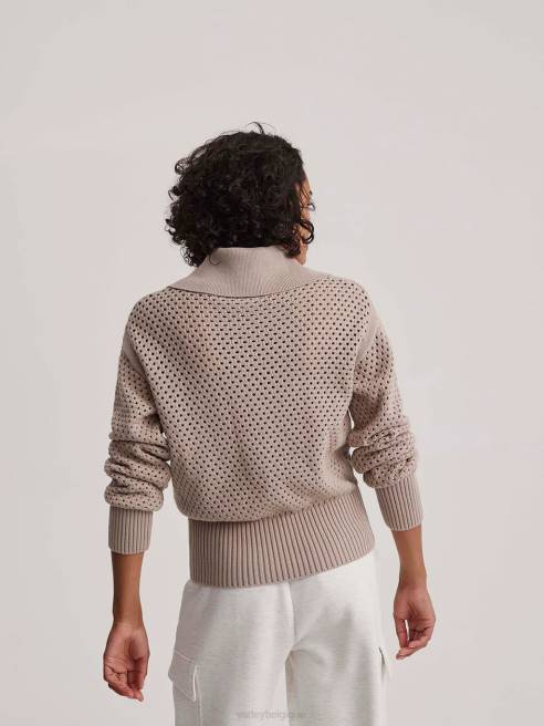 femmes polo en maille de lys Varley 8R2T152 argile taupe vêtements