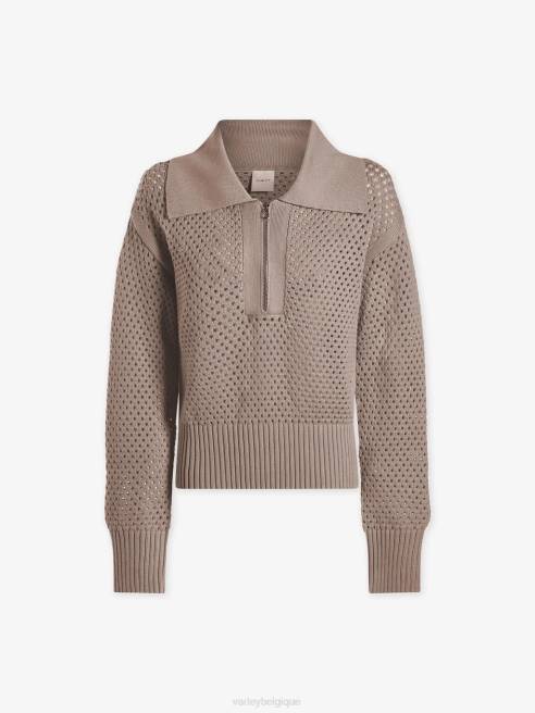 femmes polo en maille de lys Varley 8R2T152 argile taupe vêtements