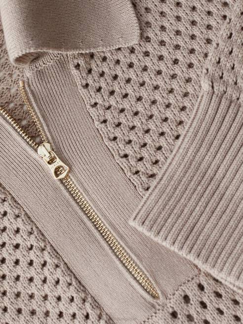 femmes polo en maille de lys Varley 8R2T152 argile taupe vêtements