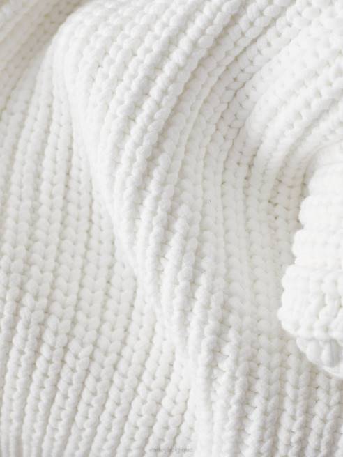 femmes pull à demi-zip natalia Varley 8R2T184 Blanc comme neige vêtements