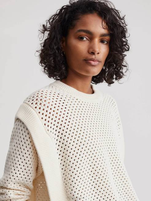 femmes tricot d'arabella Varley 8R2T150 murmure blanc vêtements