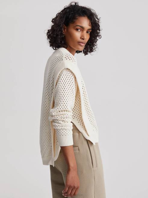 femmes tricot d'arabella Varley 8R2T150 murmure blanc vêtements