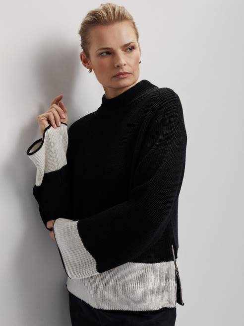 femmes tricot panama Varley 8R2T181 noir métallique vêtements