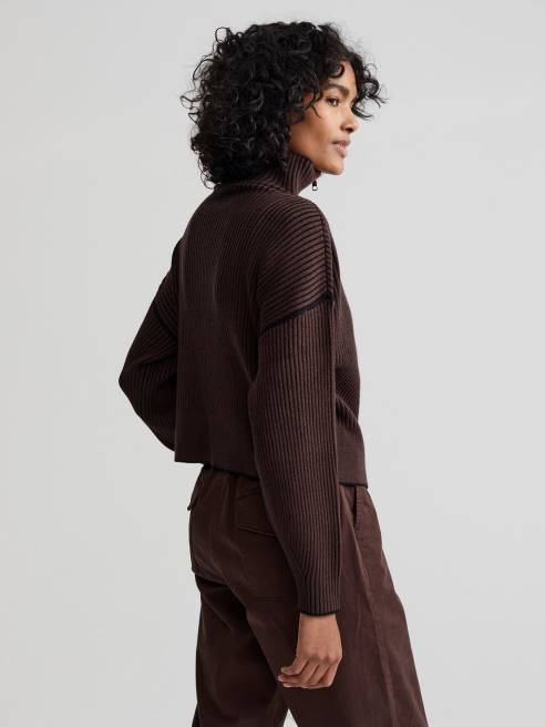 femmes veste en maille carmen Varley 8R2T179 grain de café vêtements