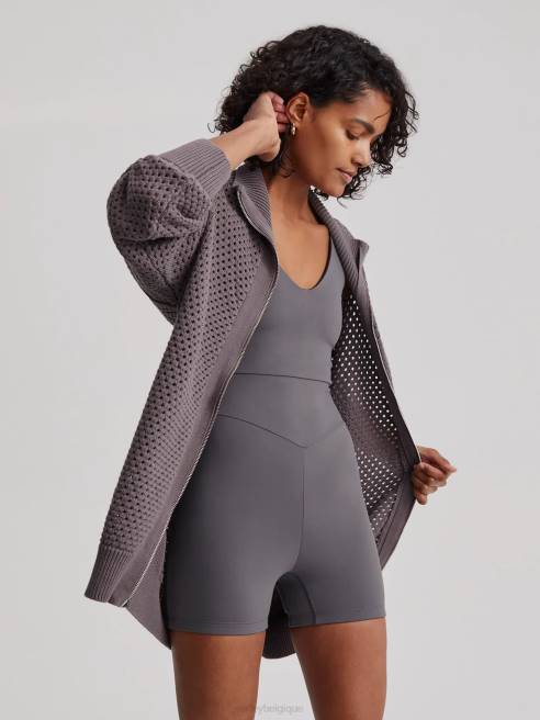 femmes veste en maille cassady Varley 8R2T155 charbon de bois profond vêtements