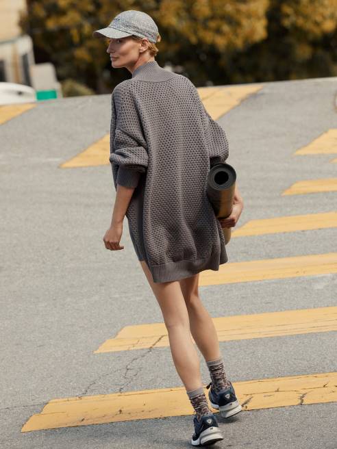 femmes veste en maille cassady Varley 8R2T155 charbon de bois profond vêtements