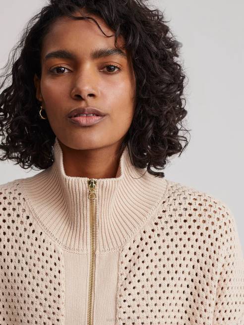 femmes veste en maille cassady Varley 8R2T156 fumée rougir vêtements