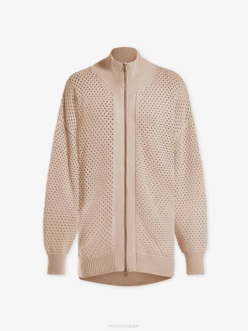 femmes veste en maille cassady Varley 8R2T156 fumée rougir vêtements