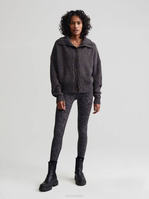 femmes veste en maille elwood Varley 8R2T209 tache profonde de charbon de bois vêtements