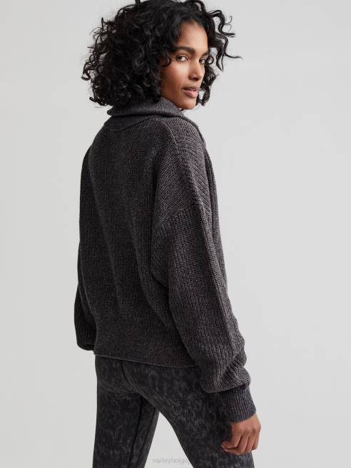 femmes veste en maille elwood Varley 8R2T209 tache profonde de charbon de bois vêtements