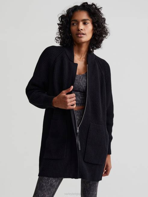 femmes veste en maille maybelle Varley 8R2T207 noir vêtements