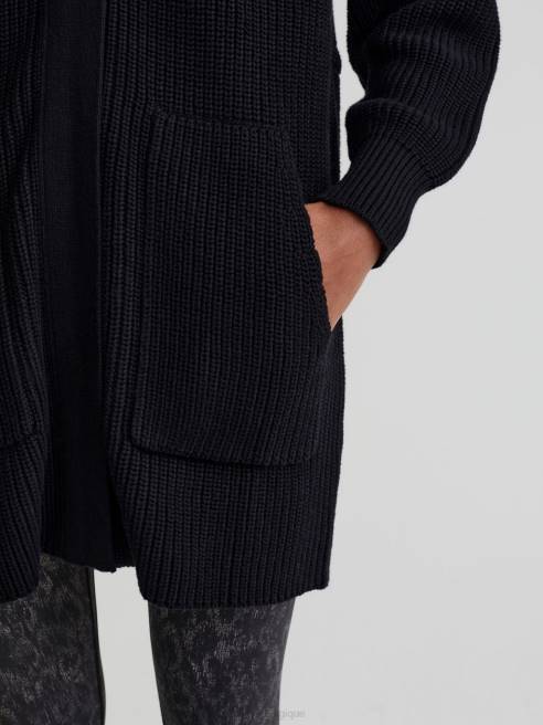 femmes veste en maille maybelle Varley 8R2T207 noir vêtements