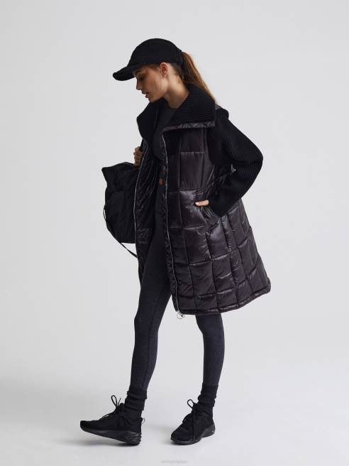 femmes doudoune en maille mayten Varley 8R2T450 noir vêtements