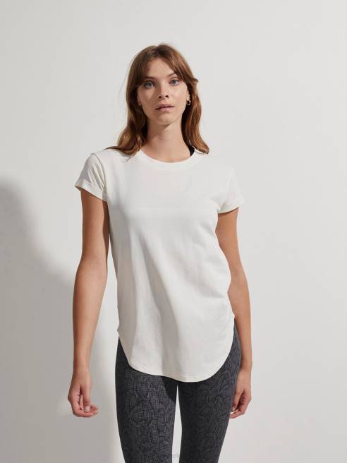 femmes t-shirt sans couture jade Varley 8R2T123 Blanc comme neige vêtements