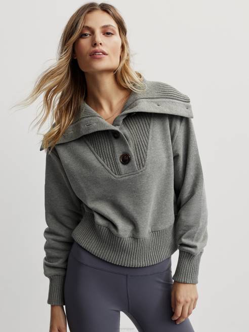 femmes milan sueur Varley 8R2T225 tacheté vert foncé chiné vêtements