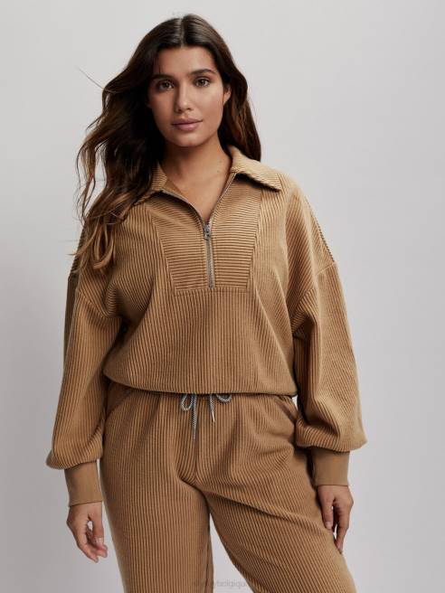 femmes pull demi-zip blair Varley 8R2T195 sable du désert vêtements
