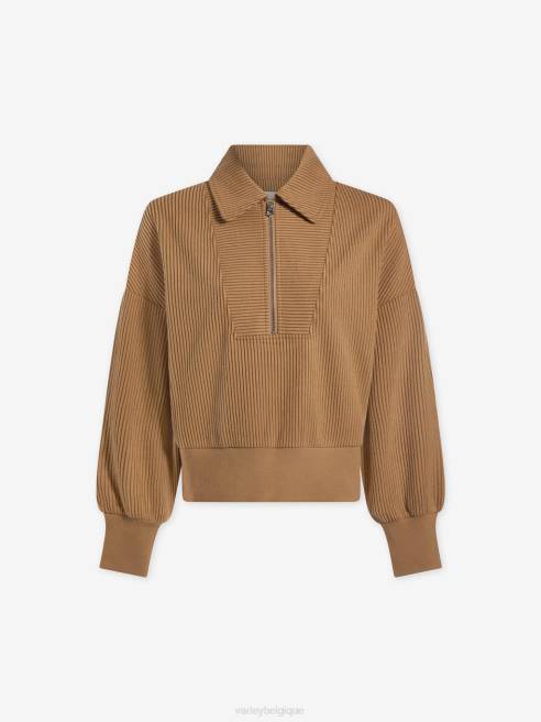 femmes pull demi-zip blair Varley 8R2T195 sable du désert vêtements