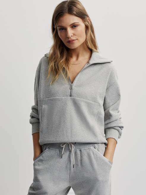femmes pull demi-zip cyrus Varley 8R2T228 marne bruyère sauge vêtements
