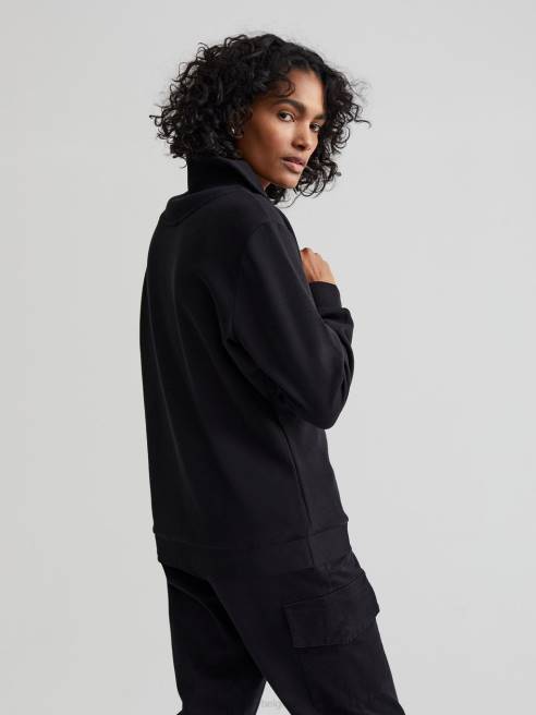 femmes pull demi-zippé clearwood Varley 8R2T229 noir vêtements