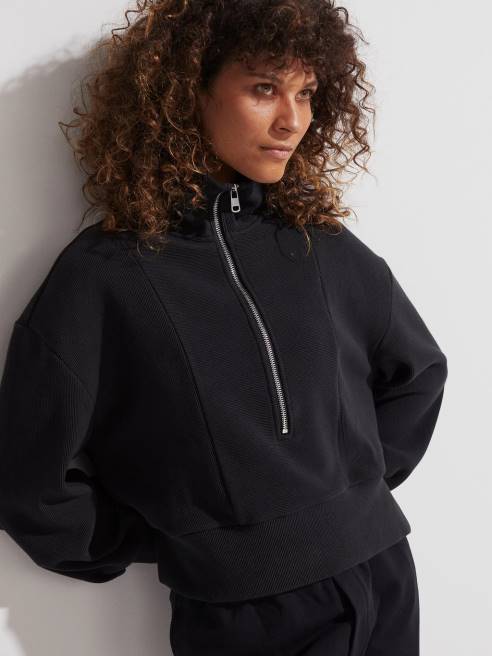 femmes pull mi-zip ramona Varley 8R2T144 noir vêtements