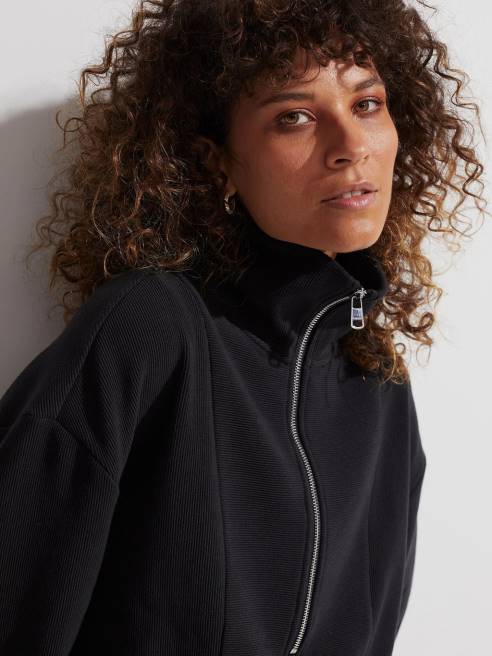 femmes pull mi-zip ramona Varley 8R2T144 noir vêtements