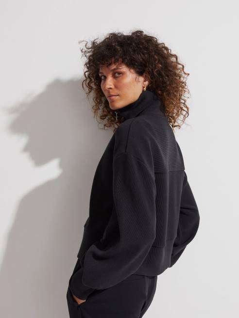 femmes pull mi-zip ramona Varley 8R2T144 noir vêtements