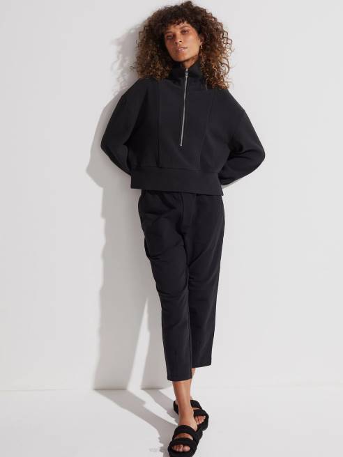 femmes pull mi-zip ramona Varley 8R2T144 noir vêtements