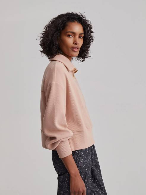 femmes pull mi-zip ramona Varley 8R2T146 rose acajou vêtements