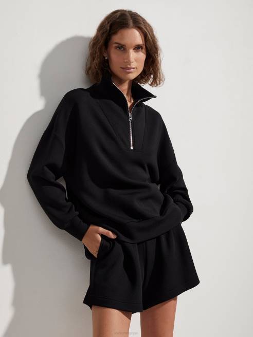 femmes sweat à demi-zip hawley Varley 8R2T84 noir vêtements