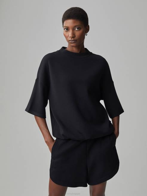 femmes sweat à manches courtes alden Varley 8R2T40 noir vêtements
