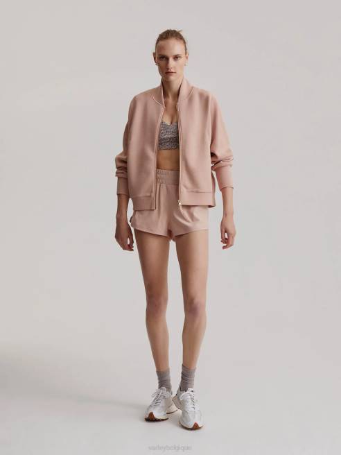 femmes sweat zippé alia Varley 8R2T158 rose acajou vêtements