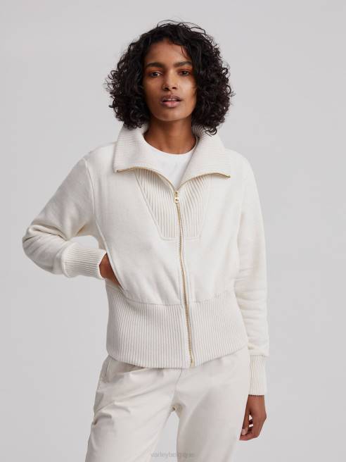 femmes sweat zippé alisa Varley 8R2T186 marne ivoire vêtements