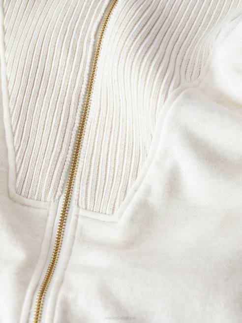 femmes sweat zippé alisa Varley 8R2T186 marne ivoire vêtements