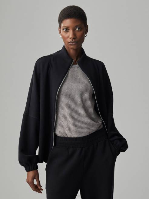 femmes sweat zippé ashbury Varley 8R2T37 noir vêtements