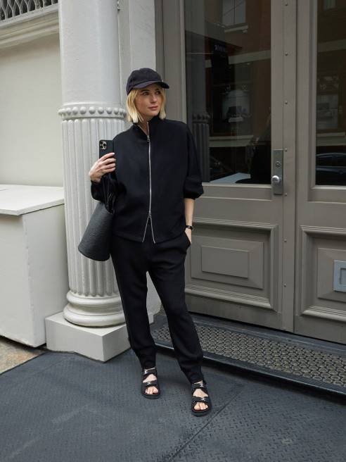 femmes sweat zippé ashbury Varley 8R2T37 noir vêtements